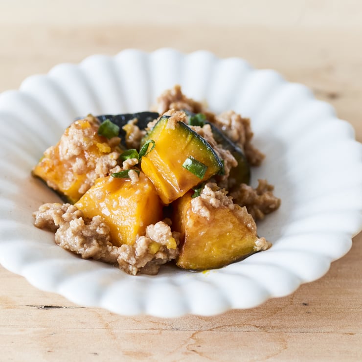 かぼちゃの揚げ煮-1