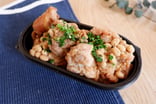 から揚げ甘みそ大豆かけ