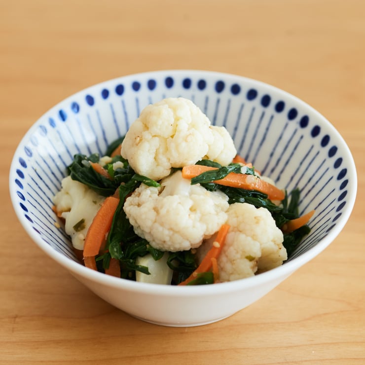 カリフラワーとにんじんのあっさりナムル-2