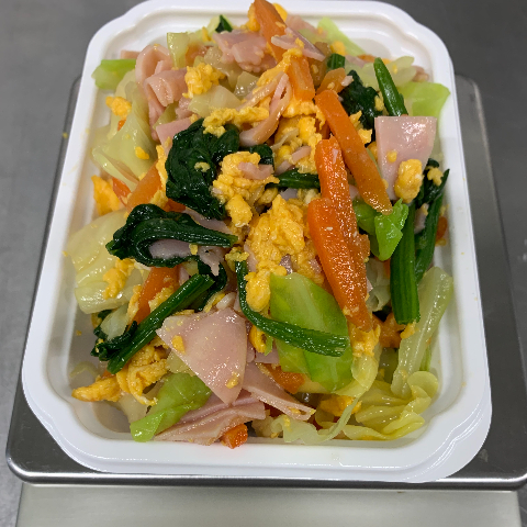 キャベツとハムの菜種あえ-3