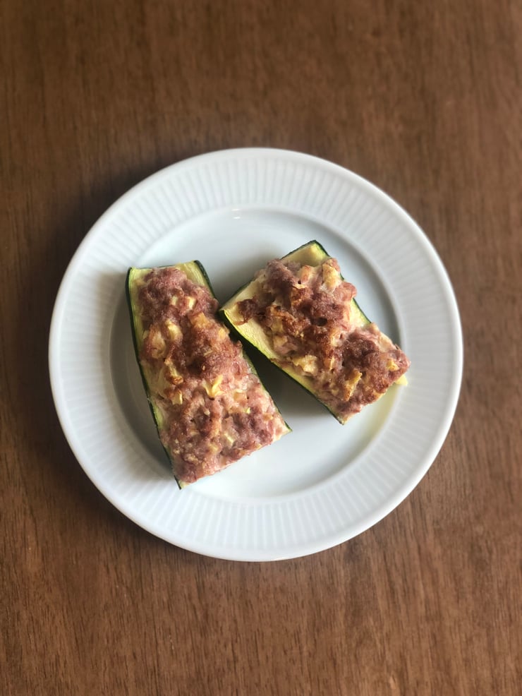 ズッキーニのマヨコンビーフ