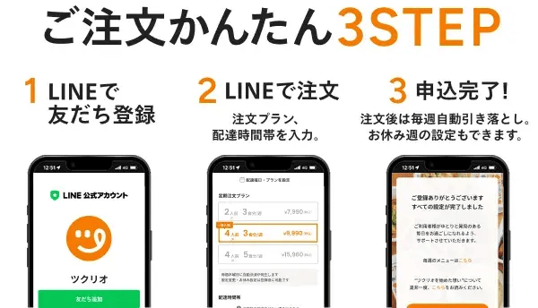 ご注文かんたん3STEP