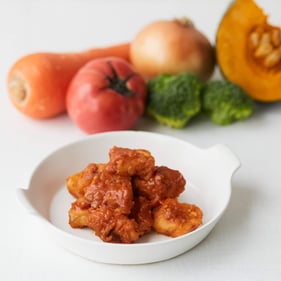 5種野菜入りソースのポークチャップ