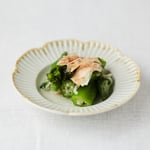 湯葉と食べるオクラと菜の花のお浸し