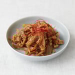 ごぼうとひき肉の韓国風炒め