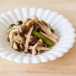 きのことベーコンのニンニク醤油炒め