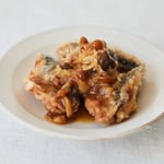 きのこおろしポン酢で食べるサバ竜田