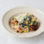 チキンとほうれん草のクリームソース