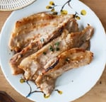 三元豚の豚バラ肉のごまだれ焼き-1