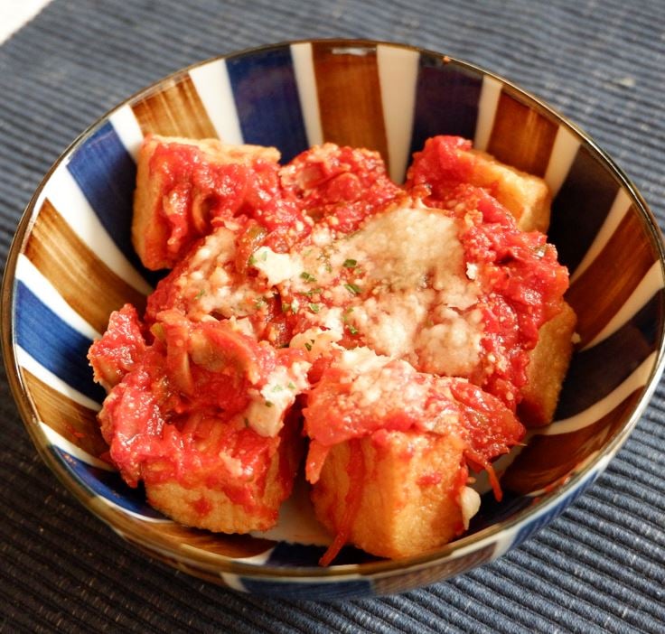 厚揚げのピザ焼き-3