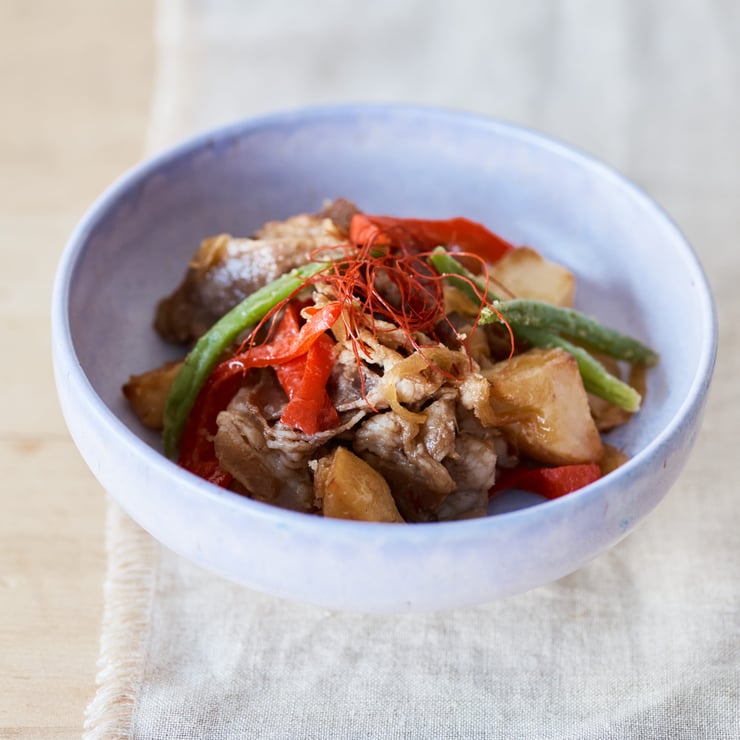 圧縮済み_牛肉とポテトの甘辛炒め