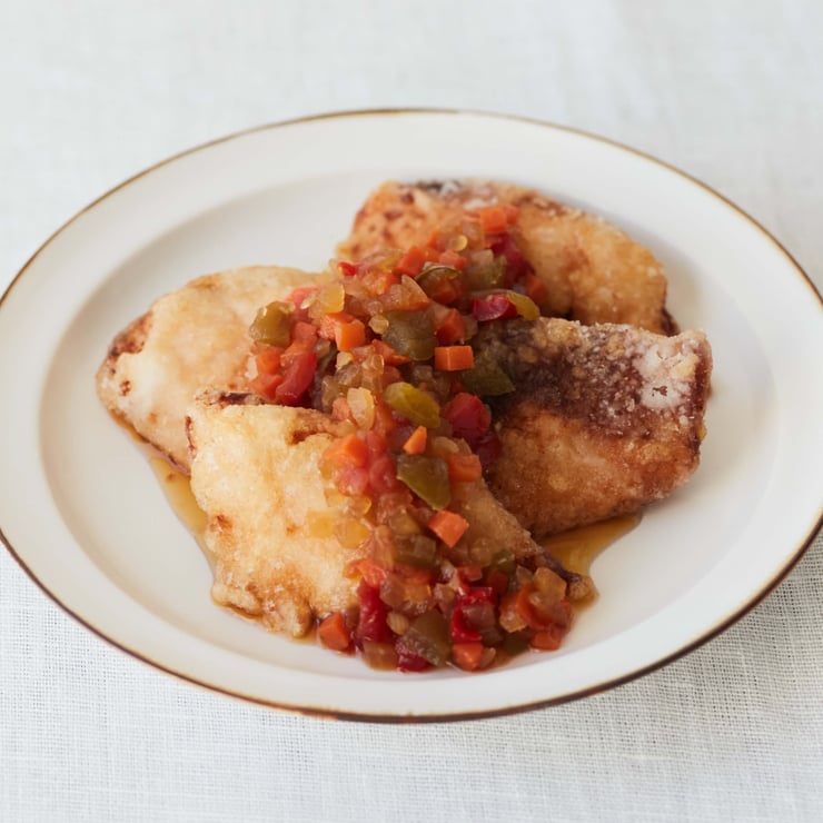 圧縮済み_甘酢だれで食べる樺太鱒の唐揚げ