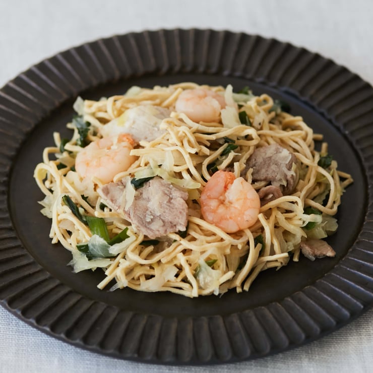 圧縮済み_豆腐干と海老の中華炒め