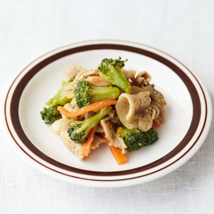 圧縮済み_豚バラ肉と野菜のカレー風味炒め