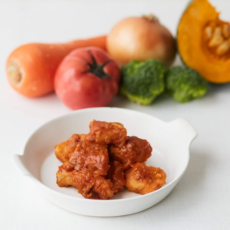 圧縮済み_5種野菜入りソースのポークチャップ