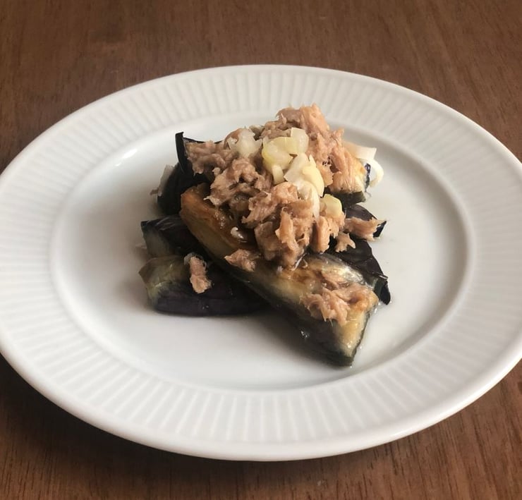揚げナスとツナの出汁煮-2