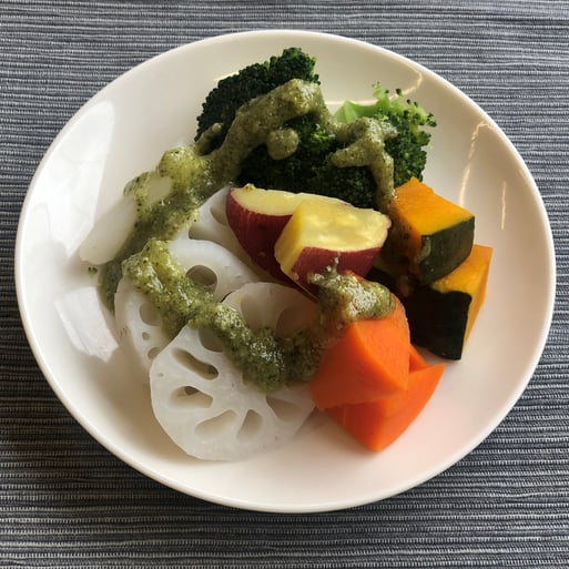 蒸し野菜のジェノベーゼソース②-2