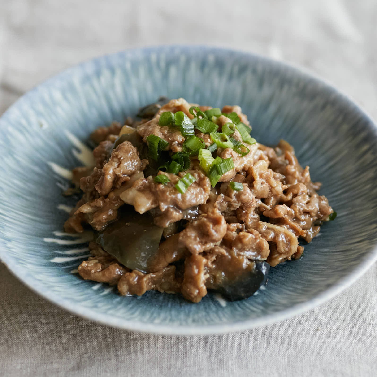 豚肉と茄子の黒酢炒め-1