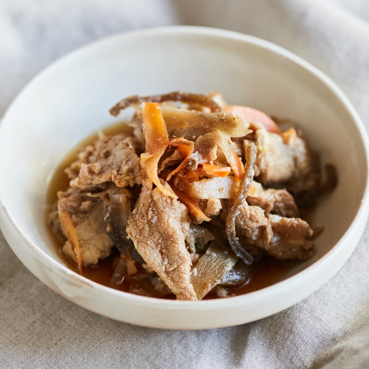 豚肉のすき焼き仕立て-4
