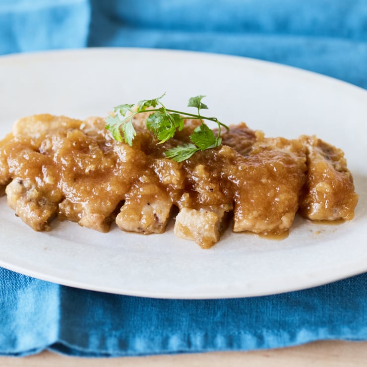 豚肉のソテー りんご風味ソース-3