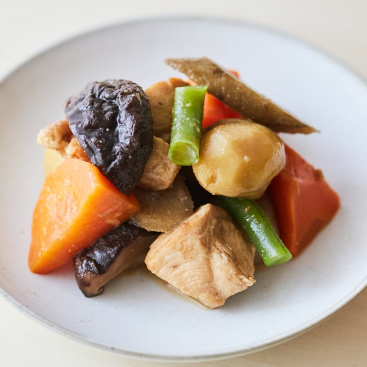 鶏むね肉と栗の旨煮-2