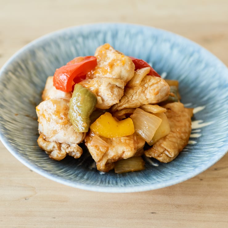 鶏肉の甘酢炒め-1